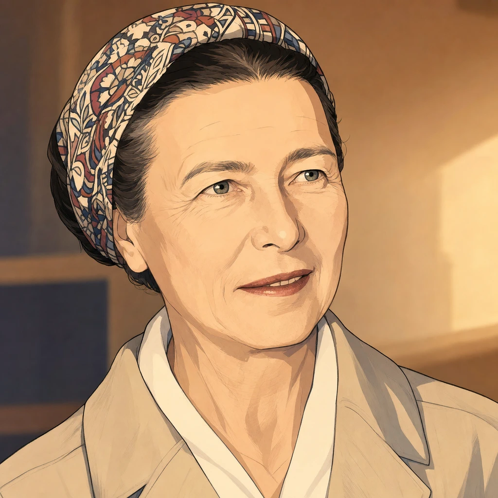 Portrait of Simone de Beauvoir
