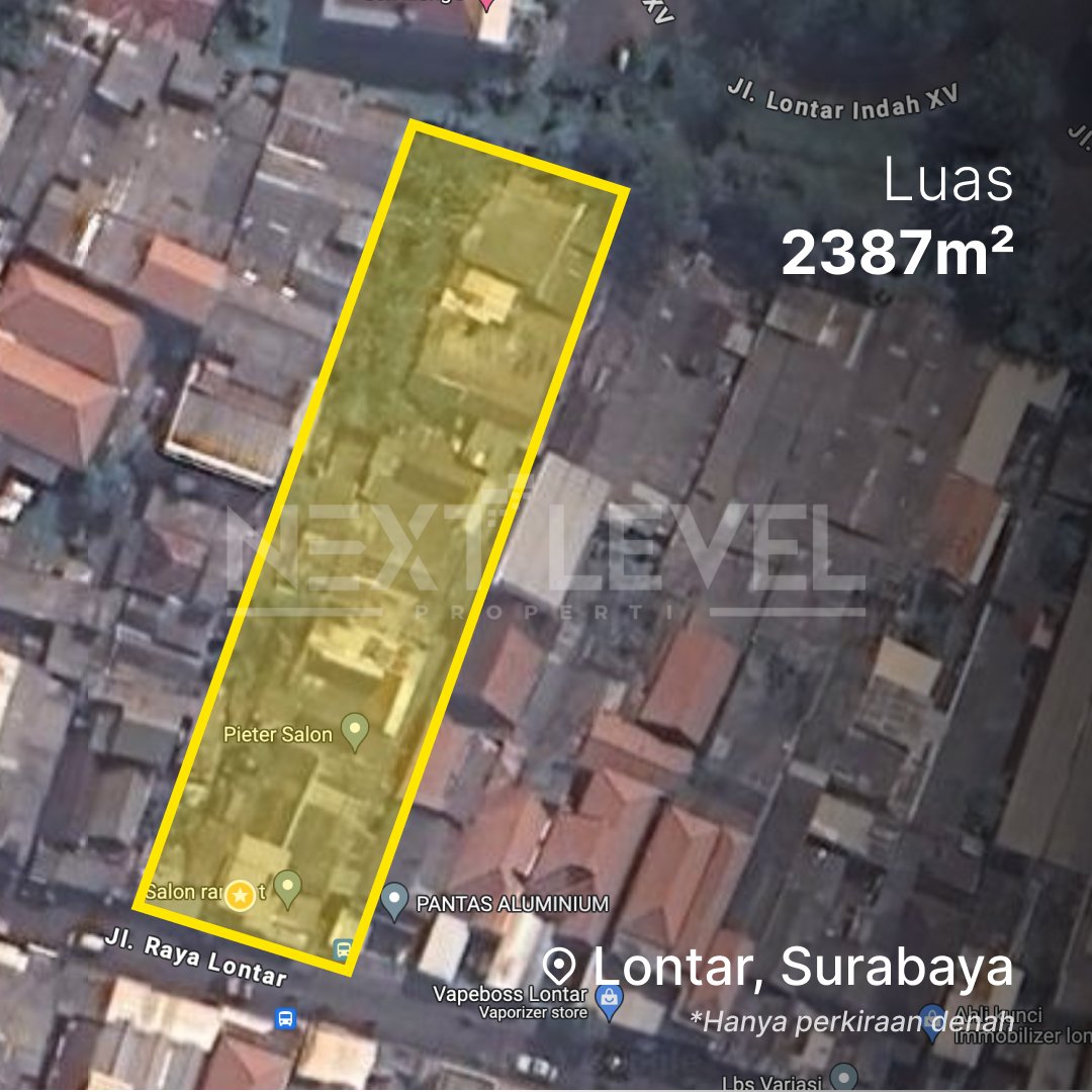 Dijual Tanah Lokasi Strategis di Raya Lontar - Surabaya Barat