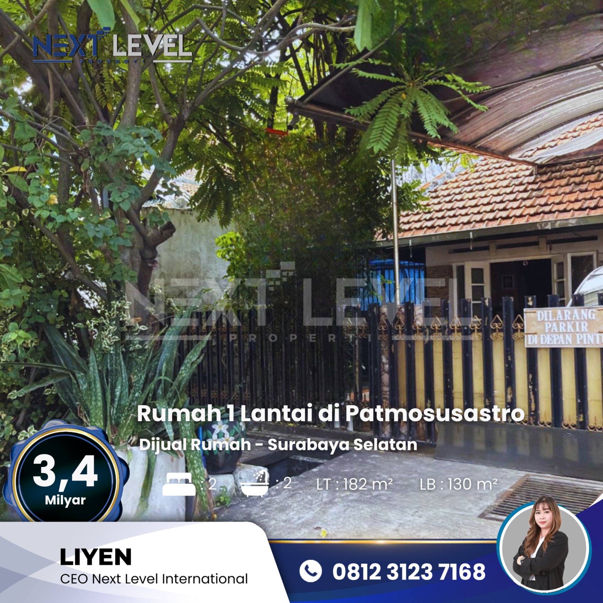 Dijual Rumah 1 Lantai Berlokasi Strategis - Surabaya Selatan