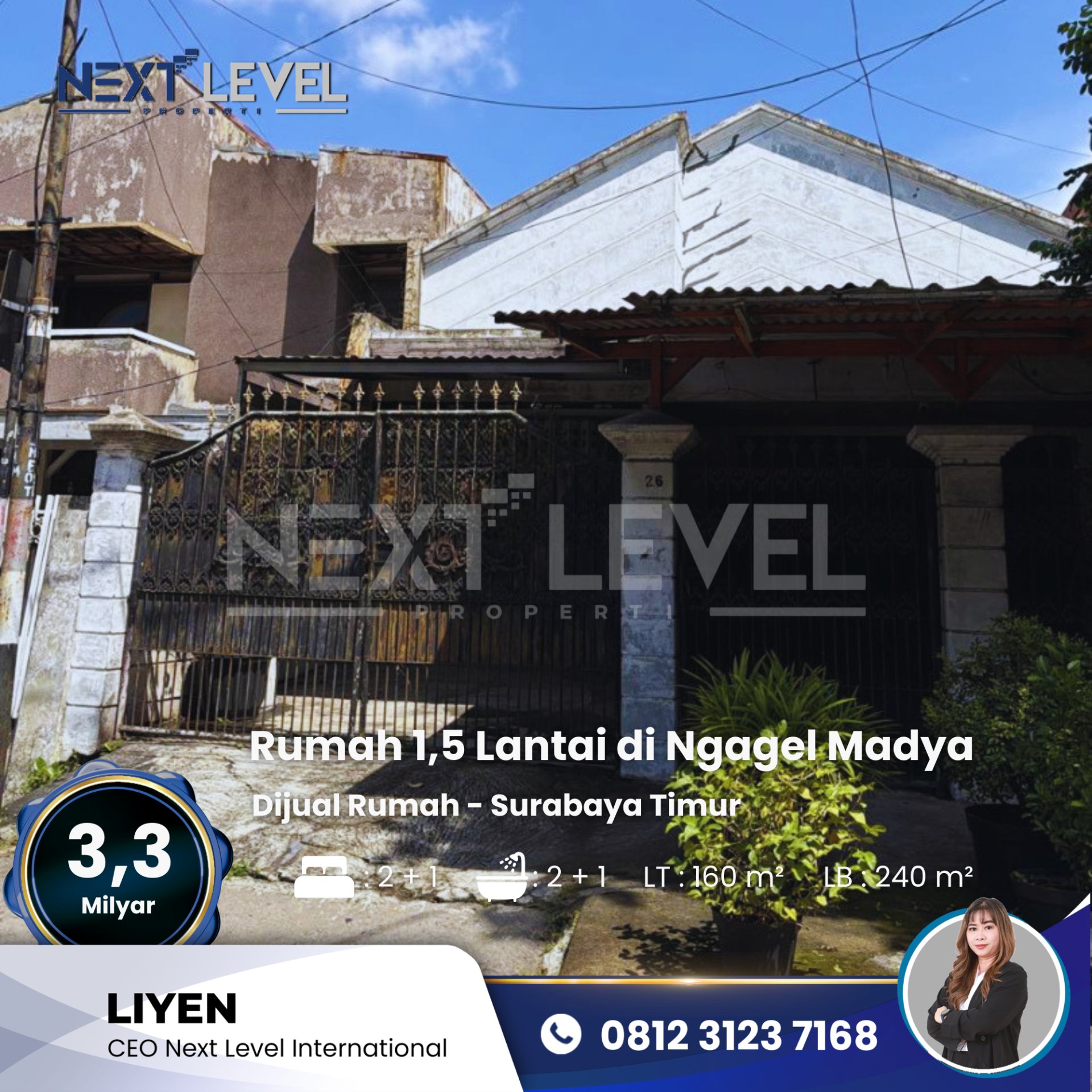 Dijual Rumah 1,5 Lantai Siap Huni - Surabaya Timur