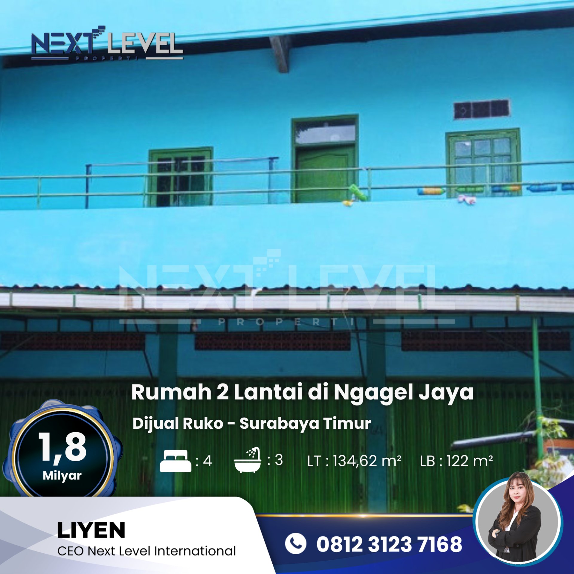 Dijual Ruko + Rumah 2 Lantai Lokasi Strategis - Surabaya Timur