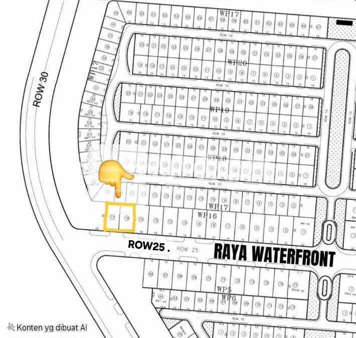 Tanah Premium Waterfront Citraland Surabaya. Dekat Universitas Ciputra, Pakuwon Mall, National Hospital Surabaya, Exit Tol Satelit. NLMLG00040