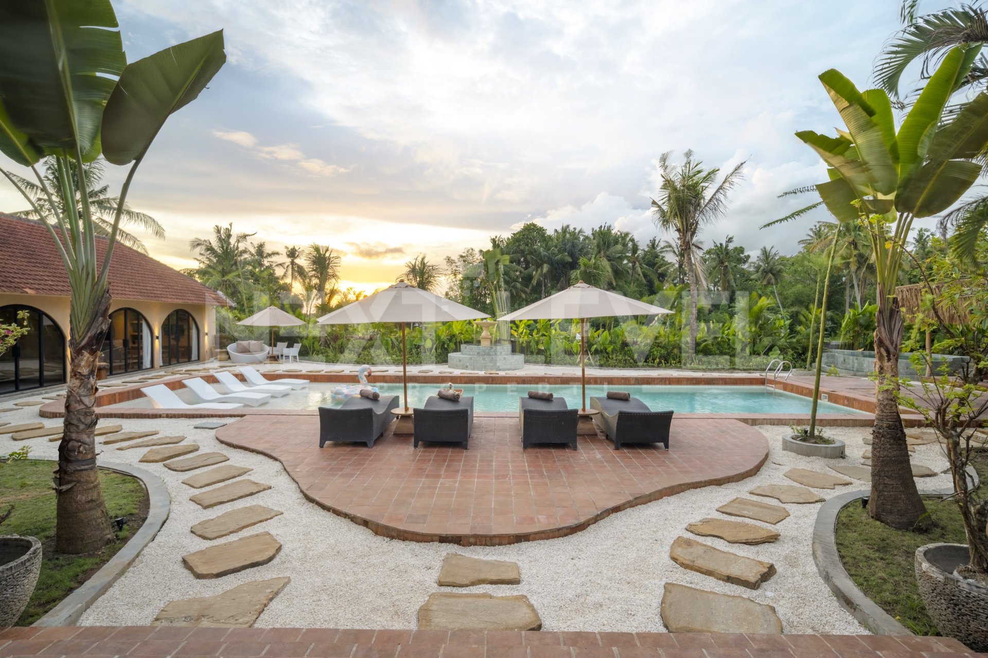 Villa For Sale freehold at Kedungu Tabanan 30 mins from Canggu located at quiet and peaceful Area. Newly renovation Spanish style 