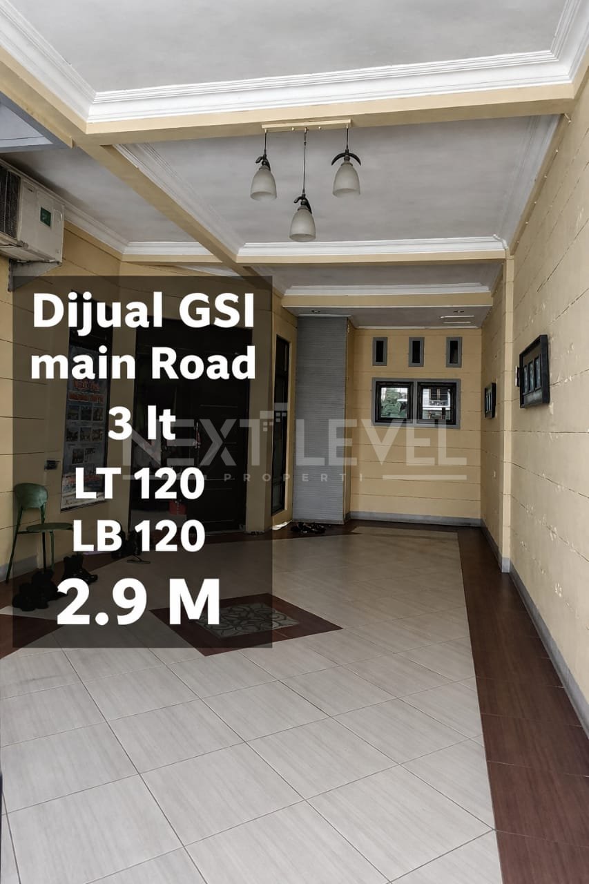 Dijual Rumah 3 lt Main Road GSI