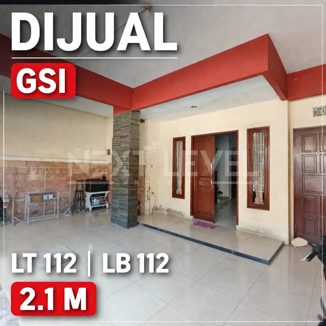 Dijual Rumah GSI 2 LT