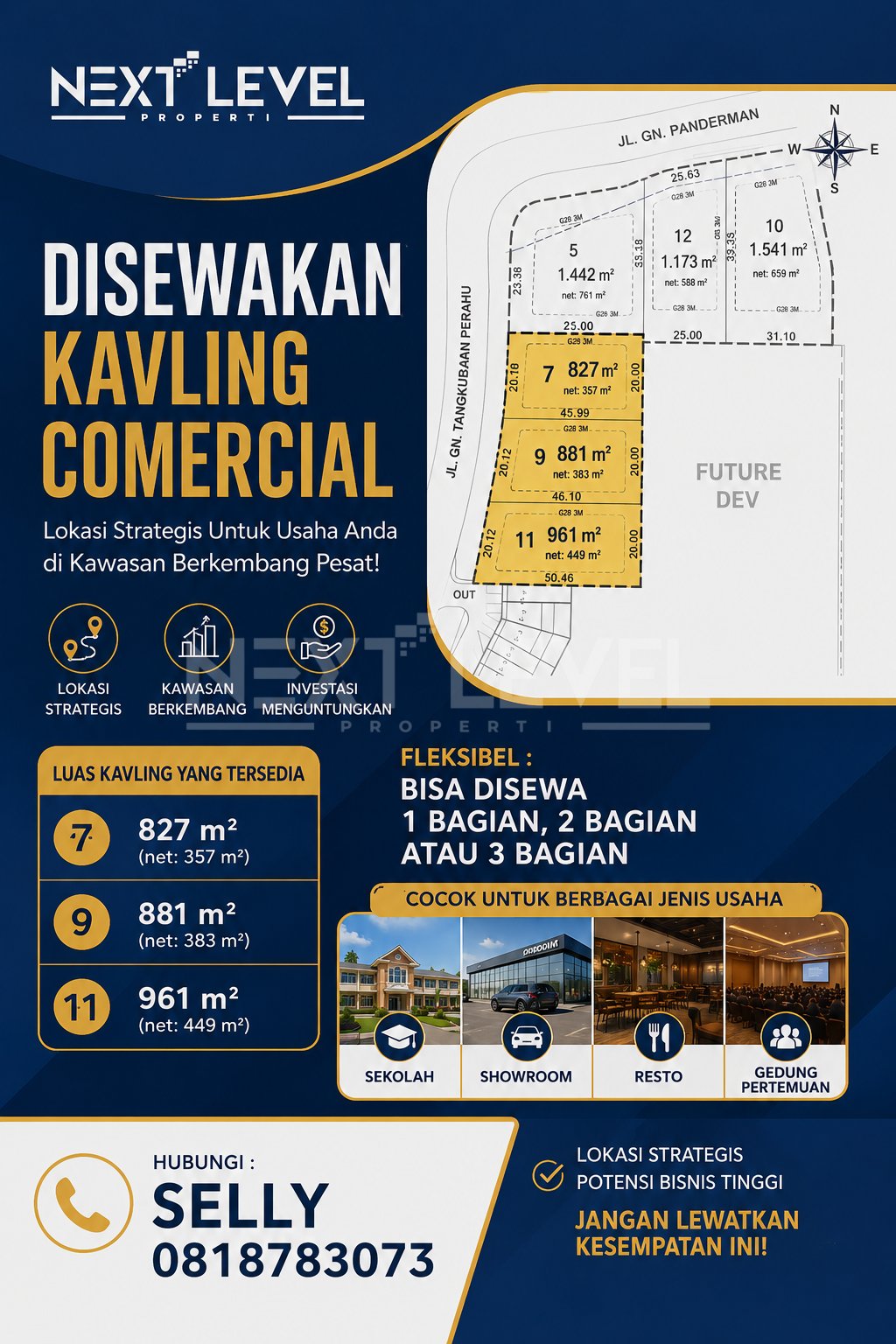 Disewa Kavling Commercial 
