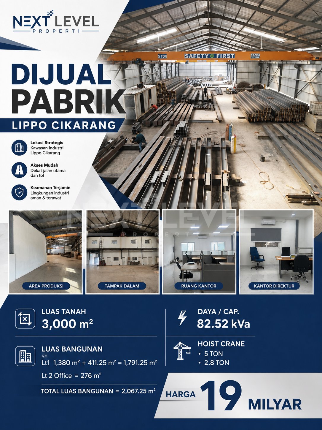 Dijual pabrik lippo cikarang