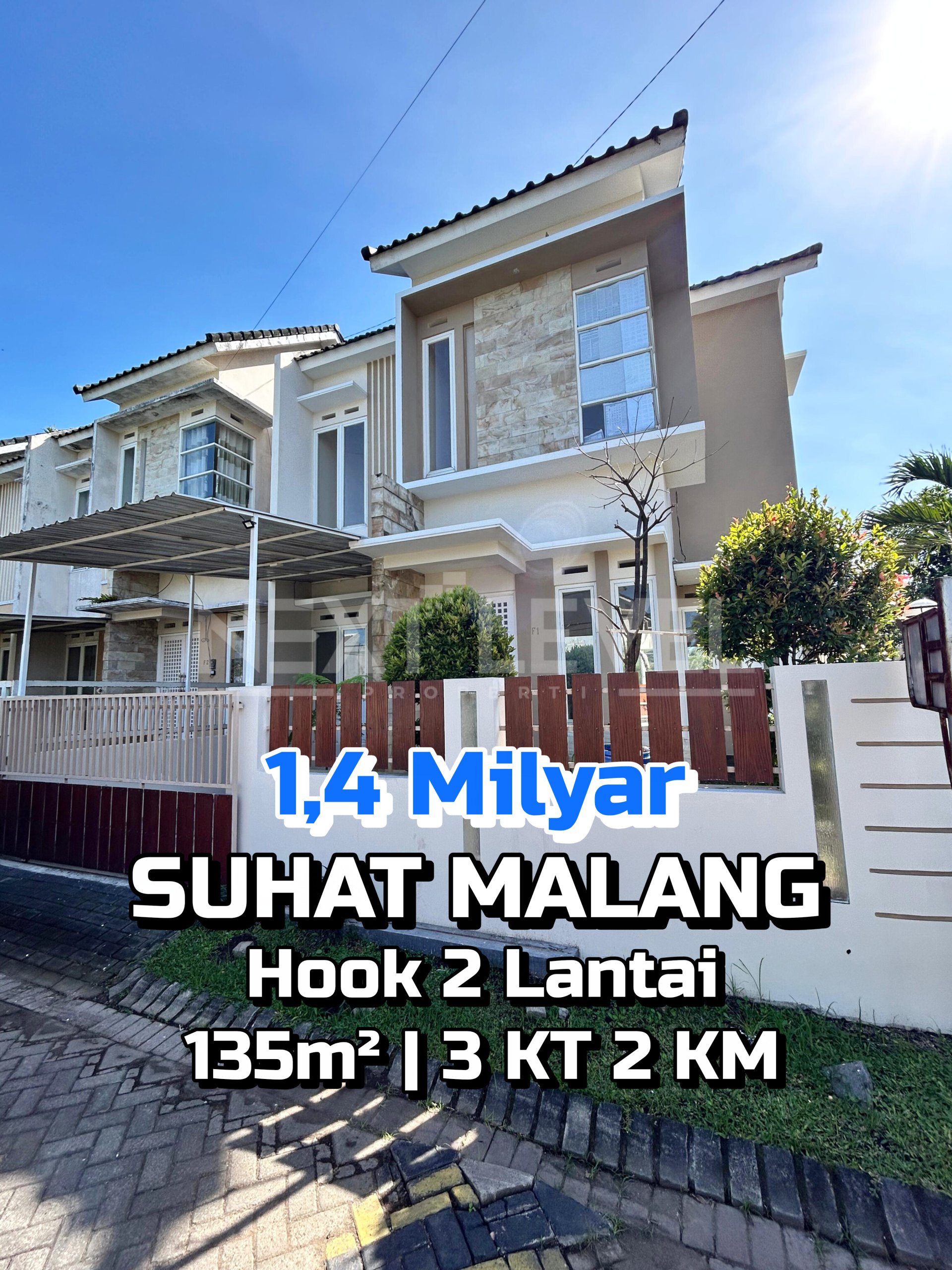 Rumah 2 Lantai Hook Tasikmadu Soekarno Hatta Malang Dekat Brawijaya UMM 