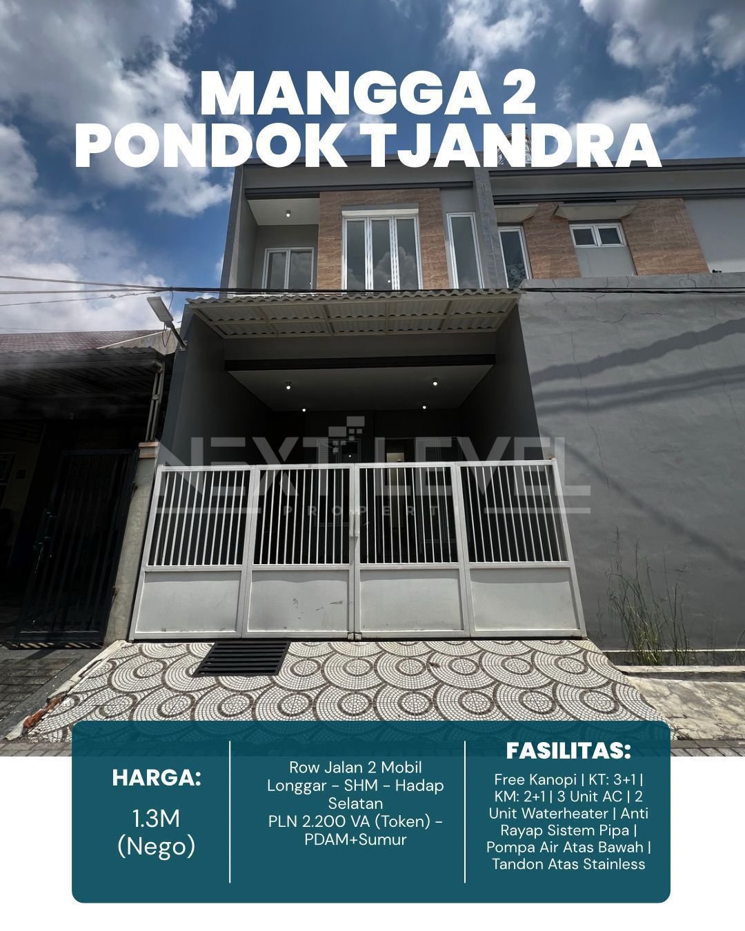 Dijual New Minimalis 2 Lantai Mangga - Pondok Tjandra