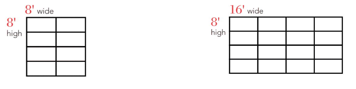 Envy™ Glass Garage Doors panel design options 1