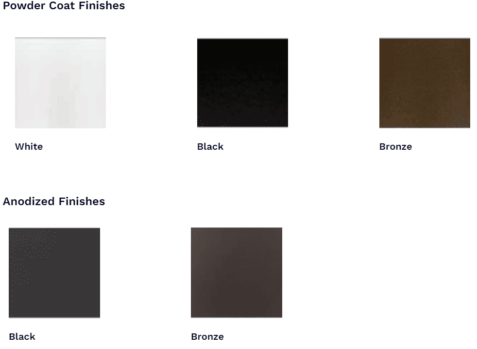 Envy™ Glass Garage Doors finish options 1