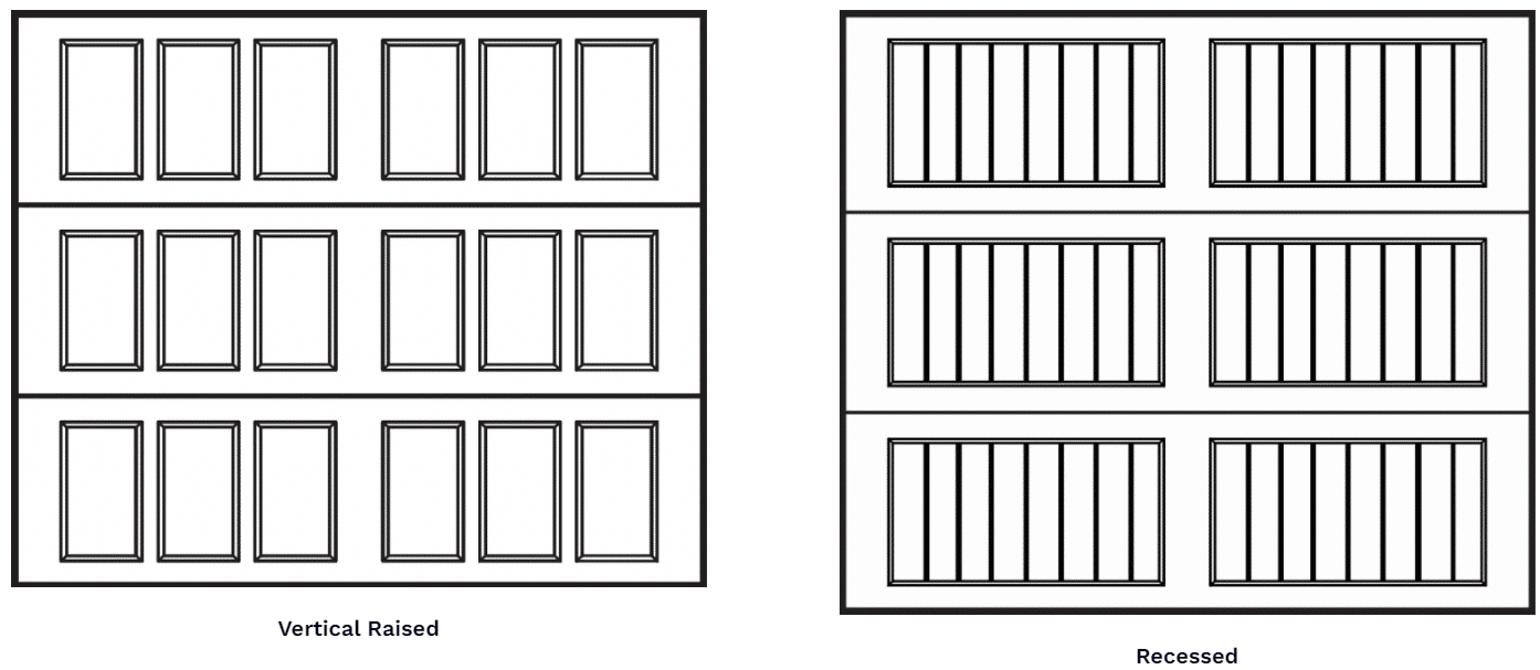 Impression Steel Garage Doors panel design options 1