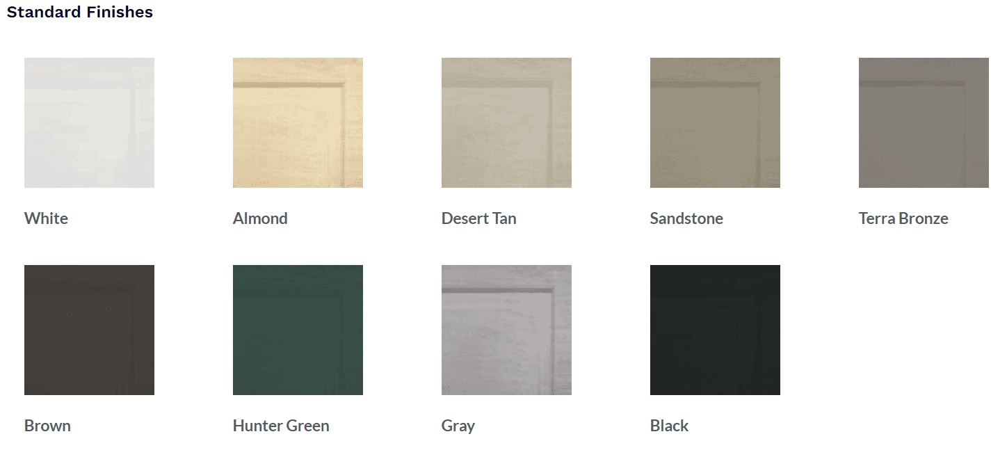 Thermacore® Collection finish options 1