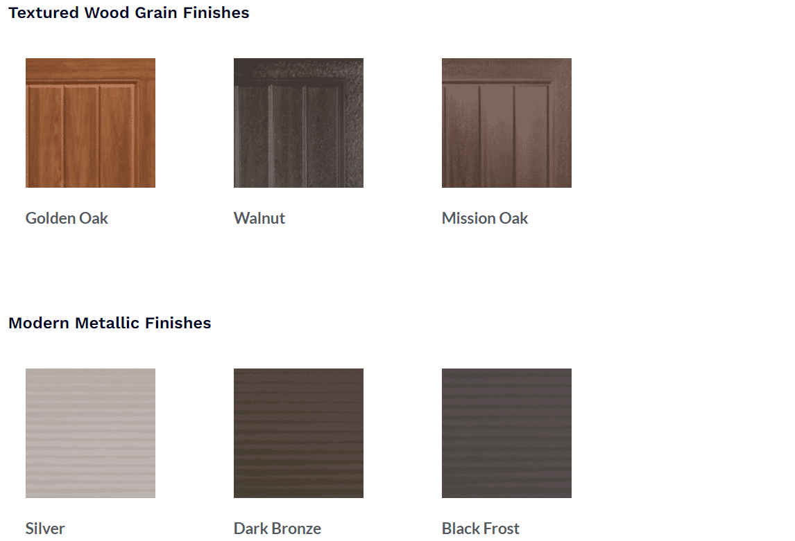 Thermacore® Collection finish options 2