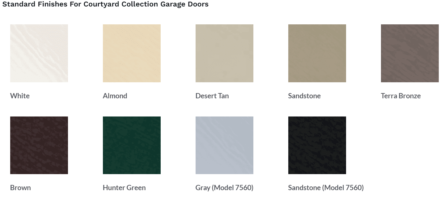 Courtyard Collection® finish options 1