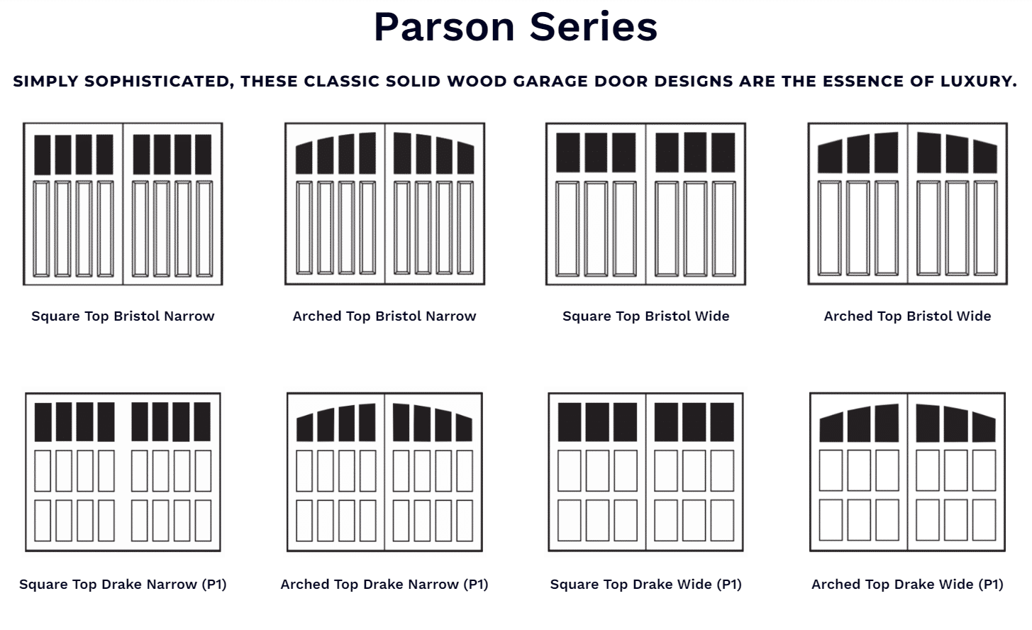 Signature® Carriage House panel design options 1
