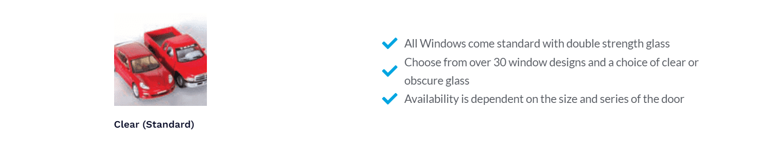 Traditional Wood Collection glass options 1