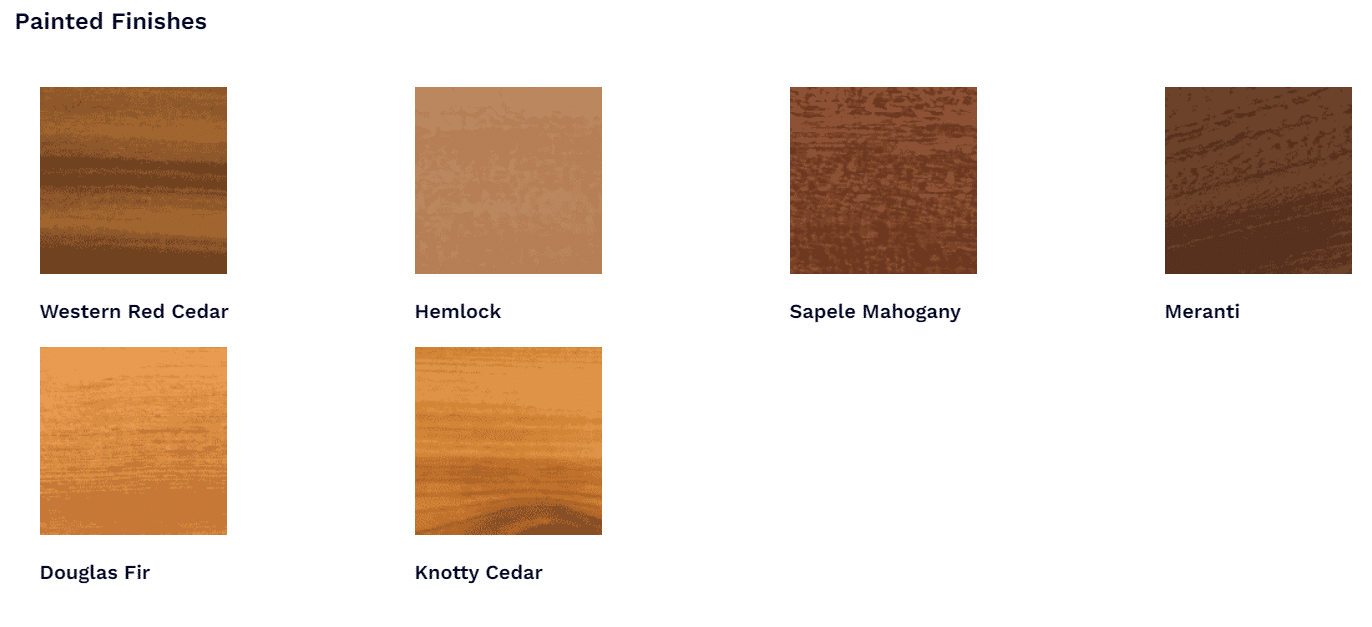 Impression Collection® finish options 1