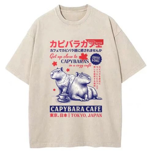 Capybara Cafe Japanese T-Shirt – J &hellip;
