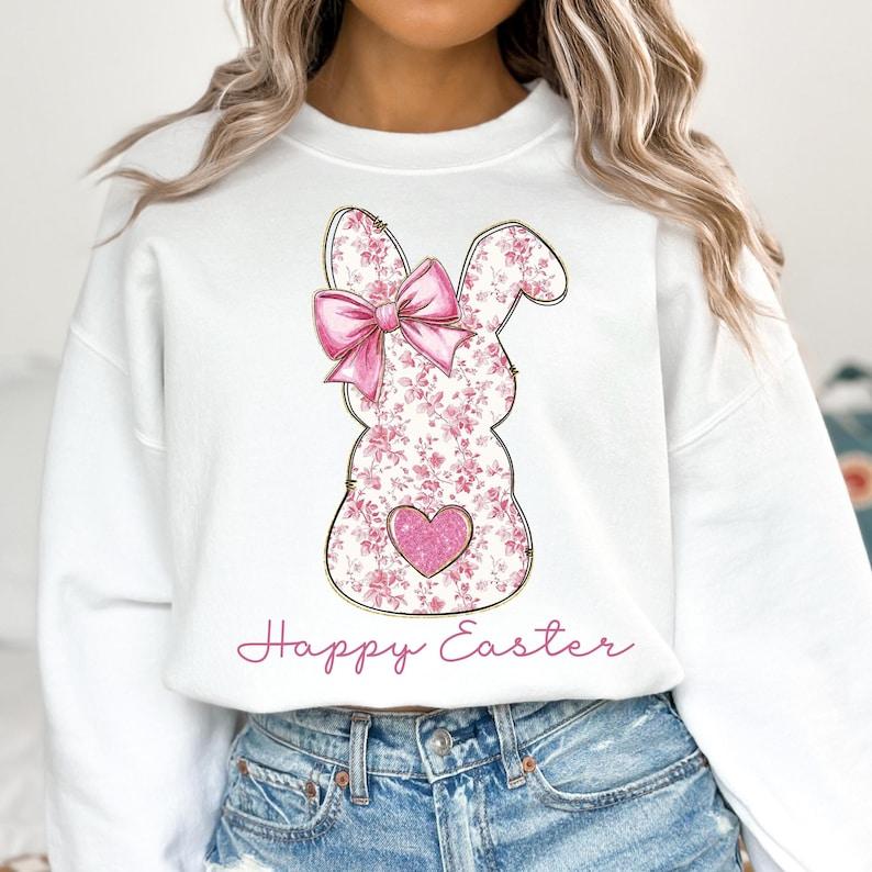 Happy Easter Pink Floral Chinoiserie …