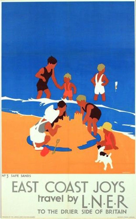 Vintage East Coast Beach Railway Pos &hellip;