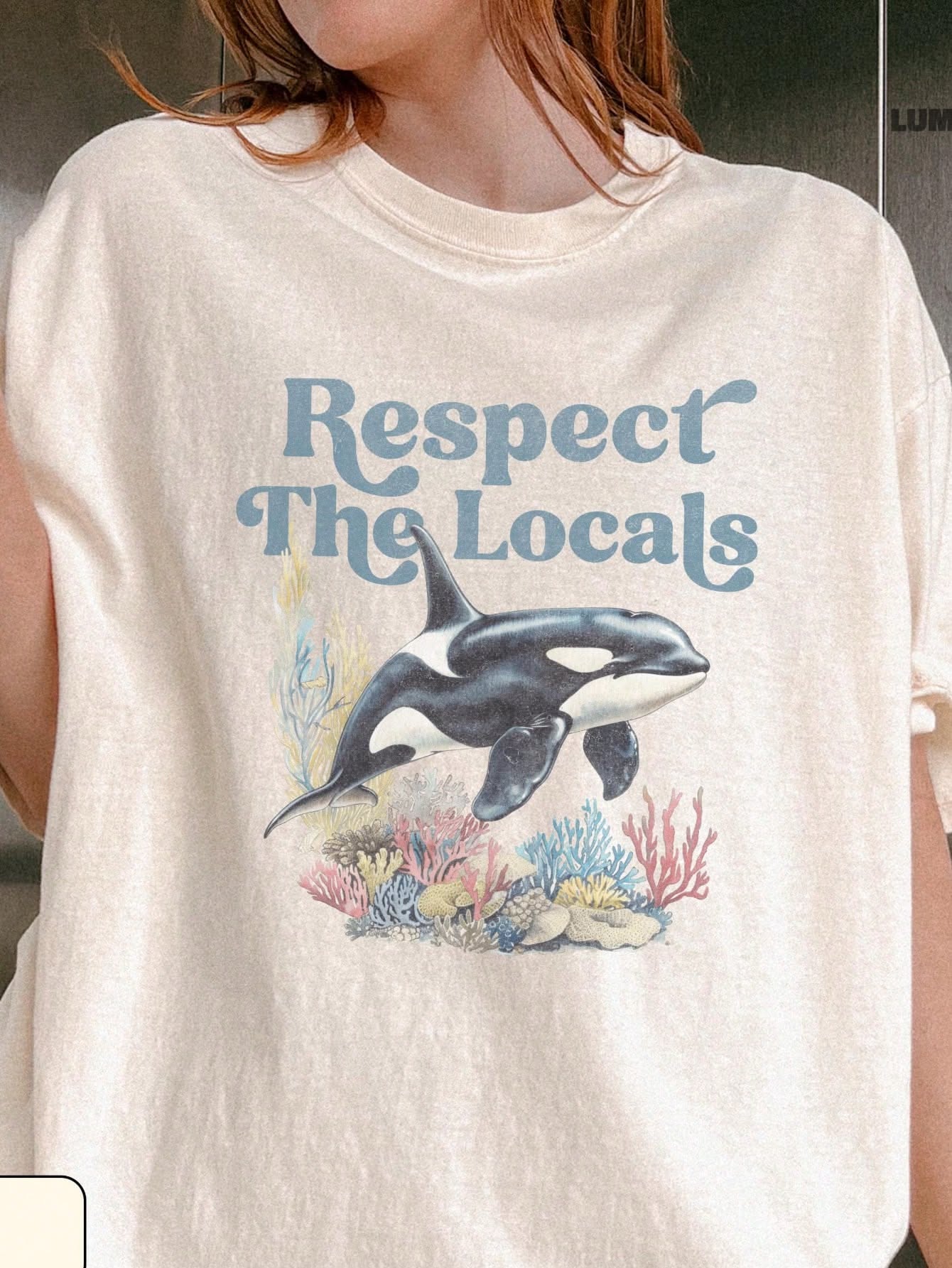 90s Orca Whale Tshirt Retro Ocean Co …