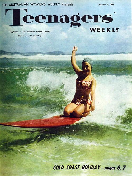 Vintage Female Surfer Magazine Poste …