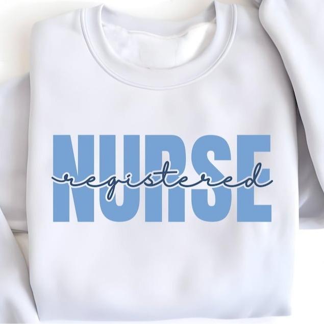 Blue Registered Nurse Unisex Sweatsh …