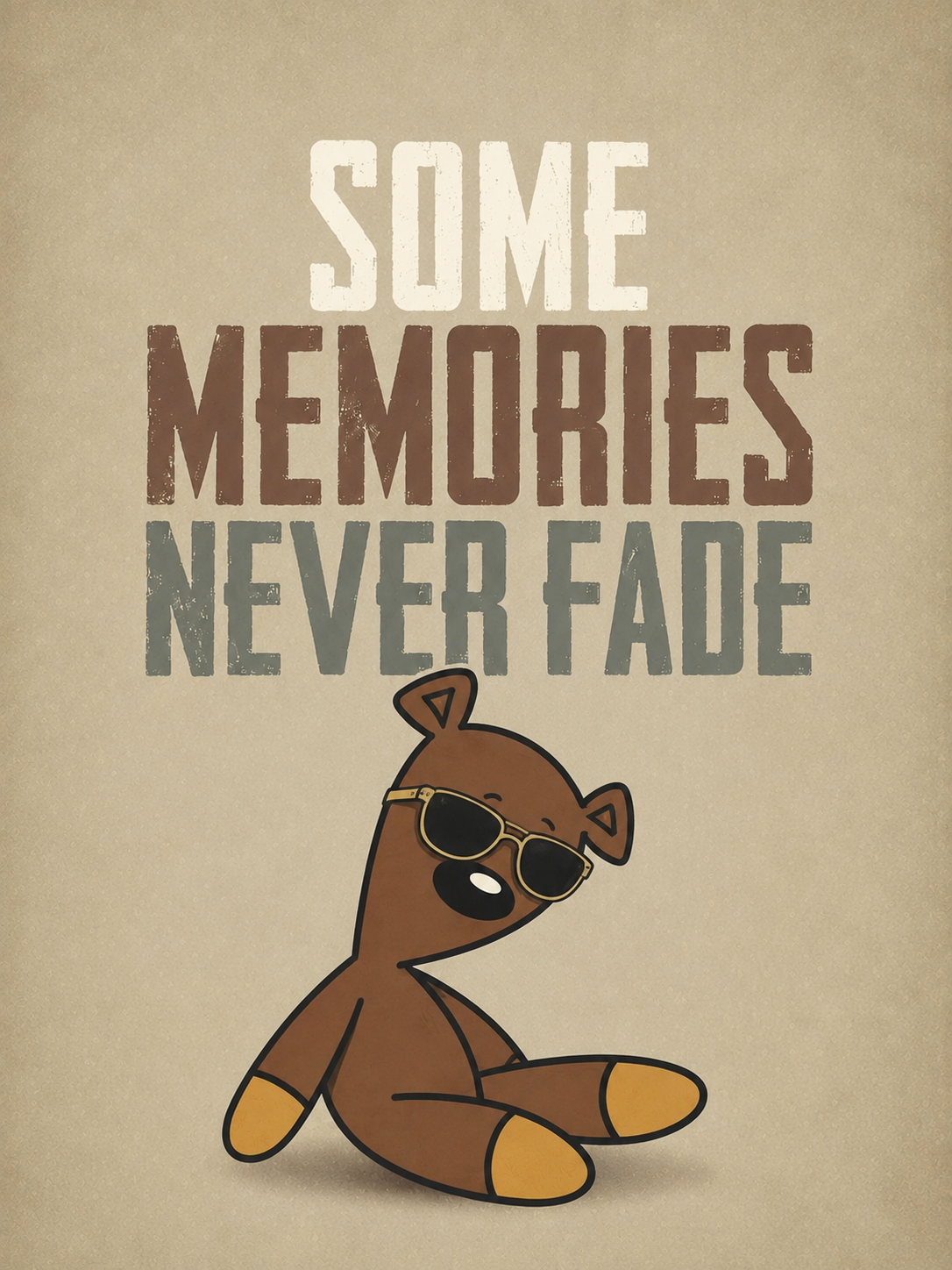 Funny Bear Poster, Retro Animal Wall …
