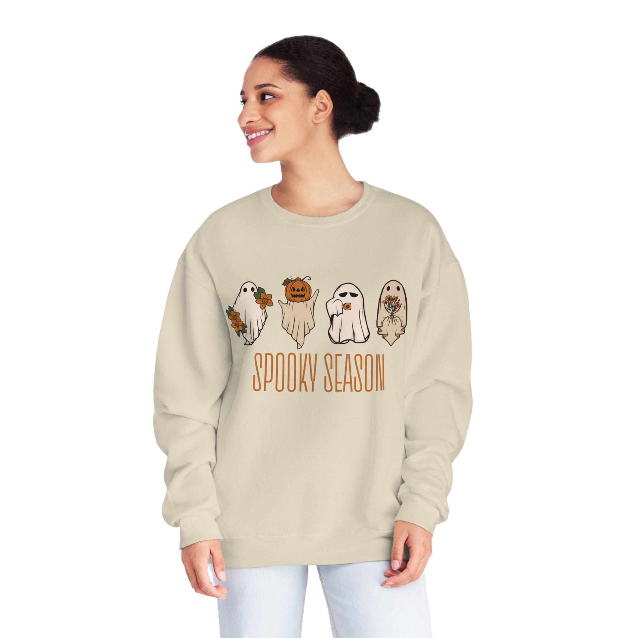 Cozy Spooky Season Ghost Sweatshirt, &hellip;