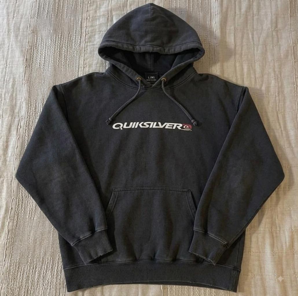 Vtg Quiksilver Skate Hoodie Grunge 9 …