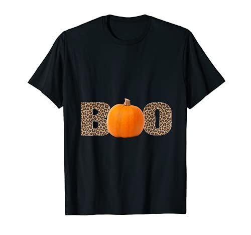 Leopard Pumpkin Boo T-Shirt – Cute …