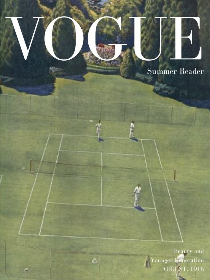 Vintage Tennis Court Poster, Aerial …