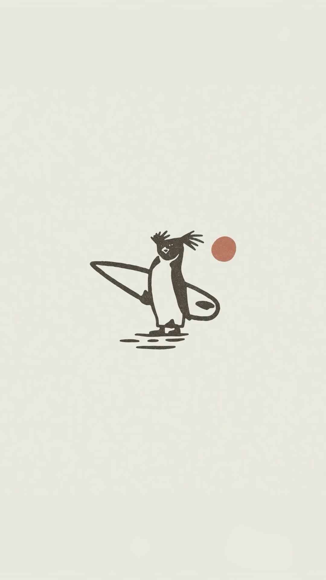 Minimalist Surfer Character Poster, …
