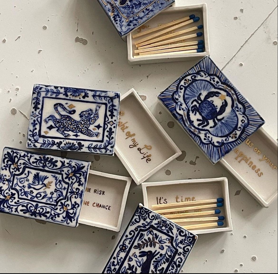 Floral Ceramic Matchbox Holder, Cera &hellip;