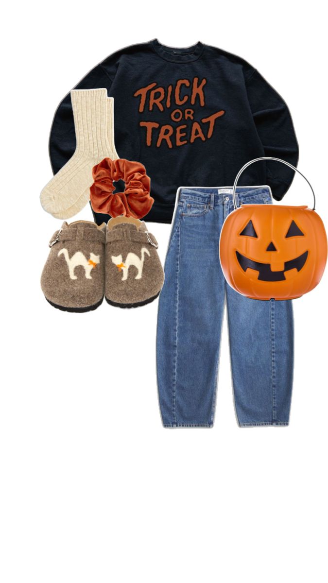 Trick or Treat Graphic Sweatshirt Ou …