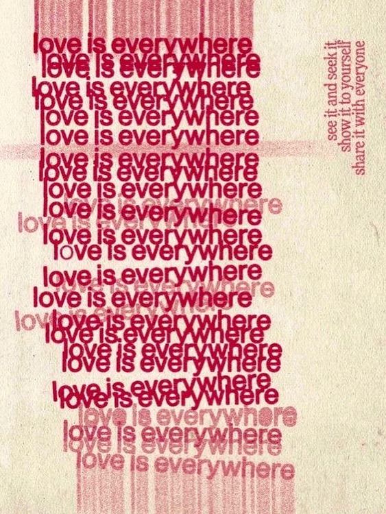 Love is Everywhere Poster, Retro Aes &hellip;