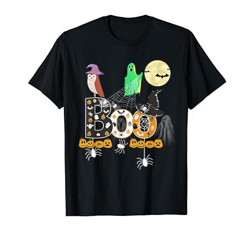 Boo Owls Pumpkin and Ghost T-Shirt …