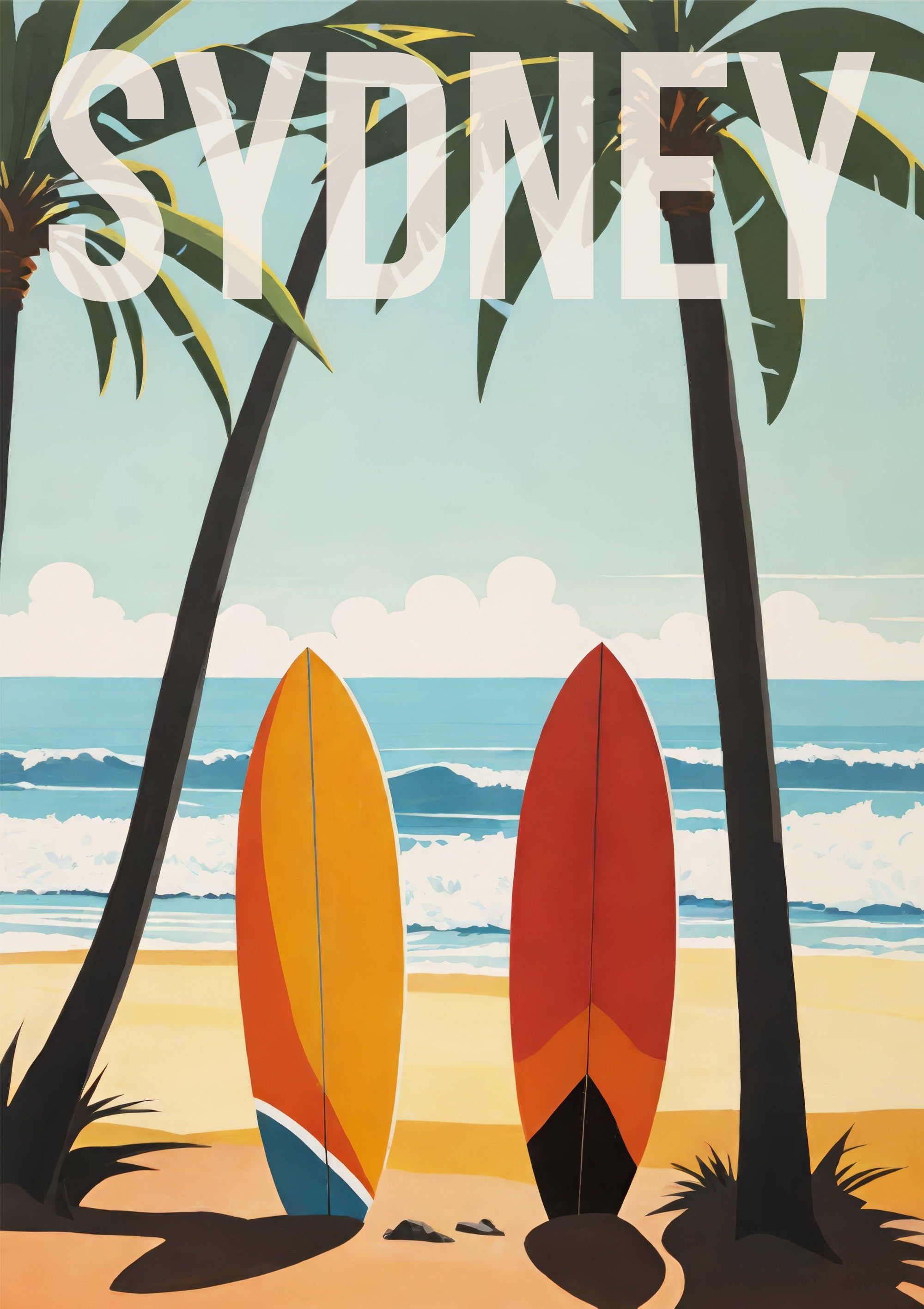 Sydney Australia Surf Poster, Vintag …