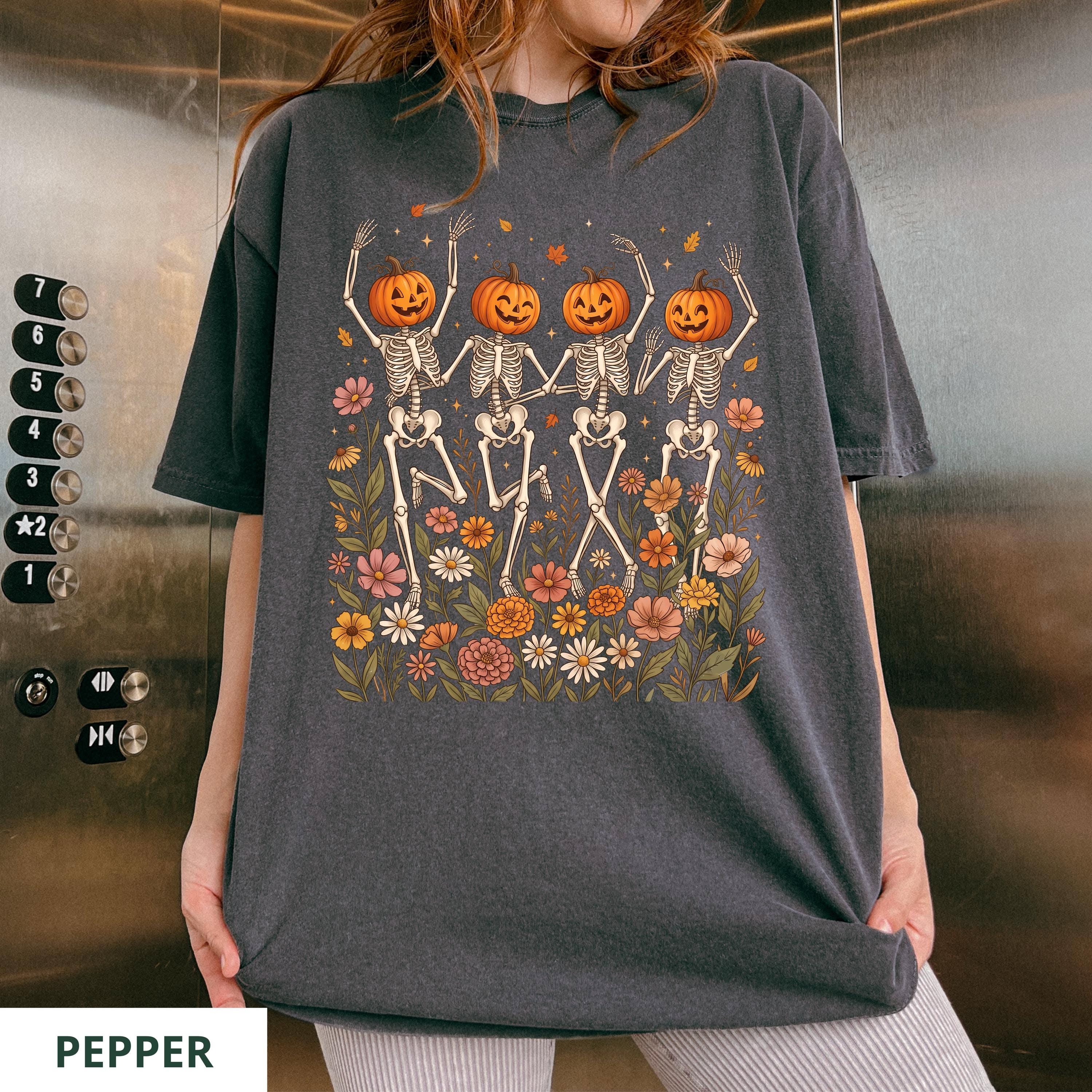 Dancing Skeleton Fall Shirt, Hallowe …