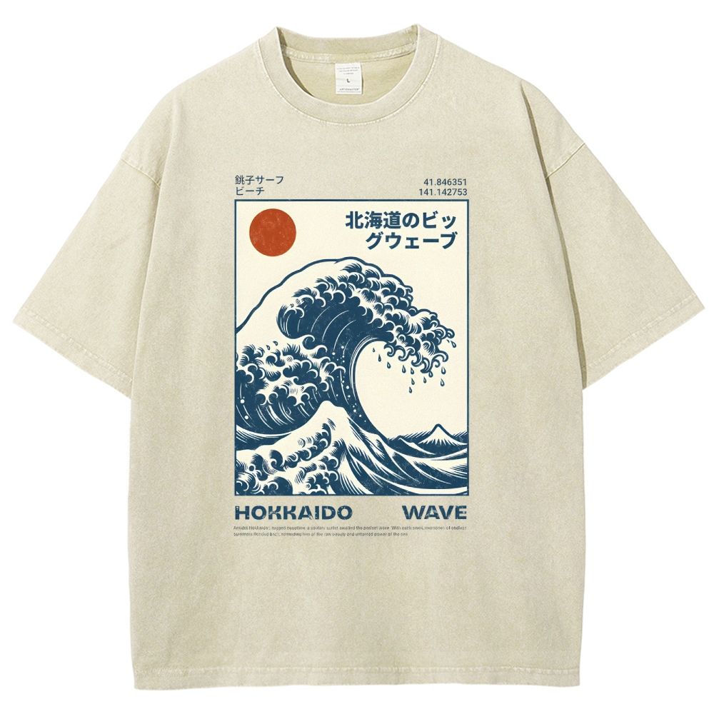 Hokkaido Wave Japanese Art T-Shirt � &hellip;