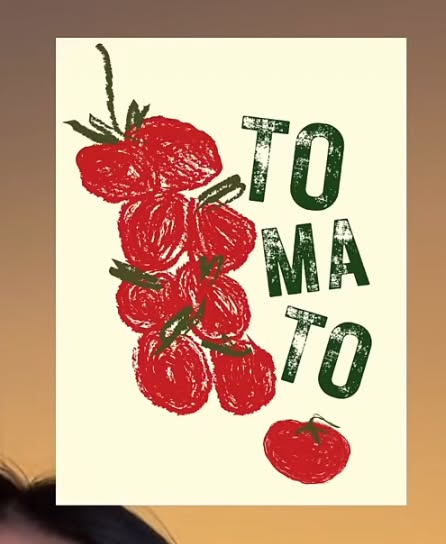 Tomato Botanical Poster, Red Kitchen …