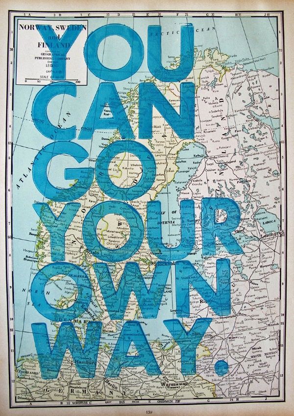 You Can Go Your Own Way Poster, Vint …