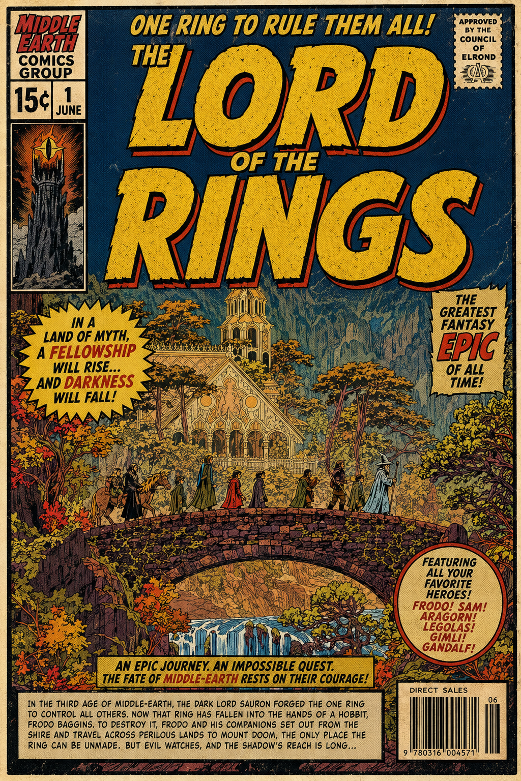 Vintage Fantasy Adventure Comic Post …