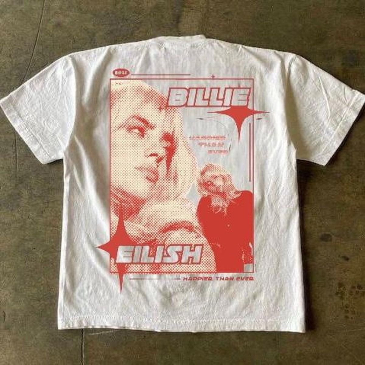 Red Alternative Pop Singer Collage T &hellip;