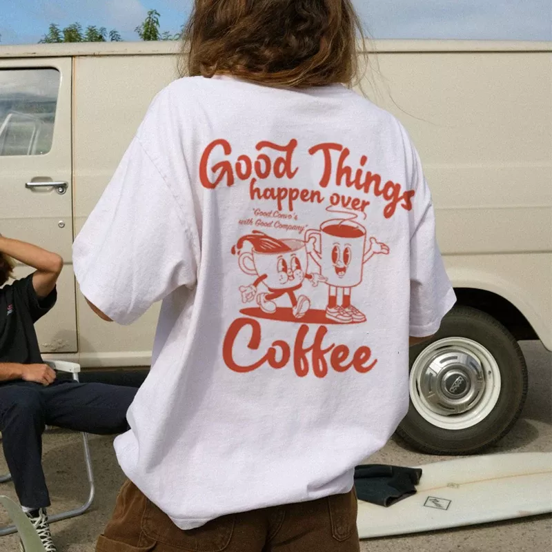 Women 90s Retro Coffee Inspirational …