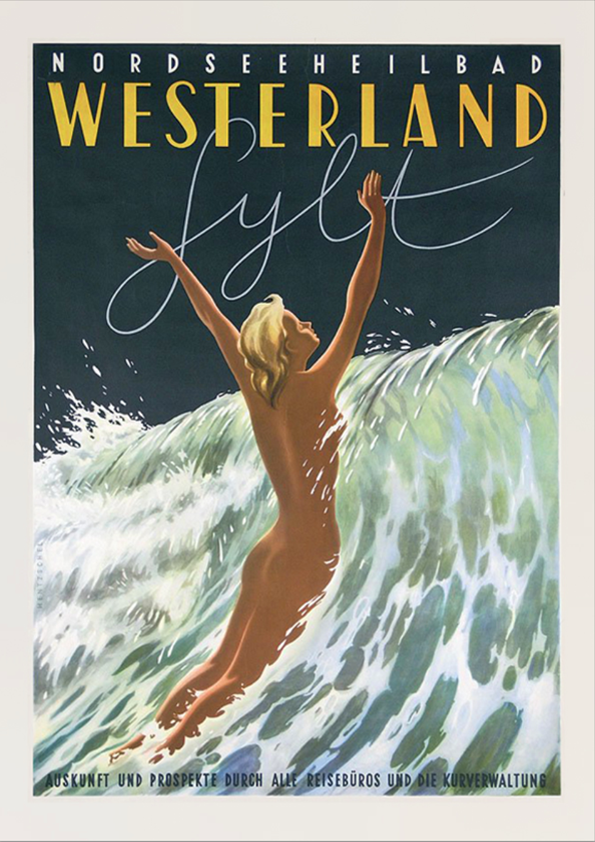 Vintage Sylt Germany Travel Poster, …
