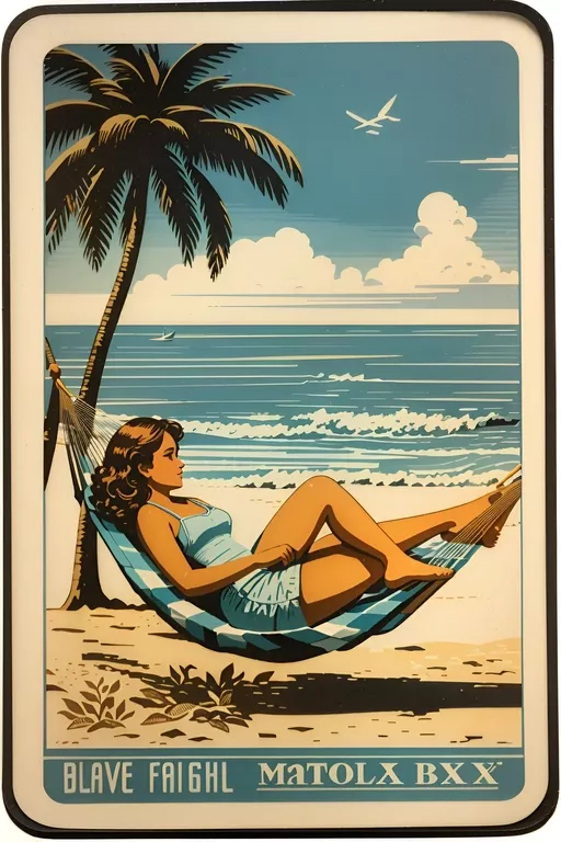 Vintage Coastal Travel Poster, Retro …