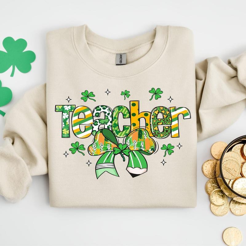 St Patrick’s Day Teacher Bow Penci &hellip;