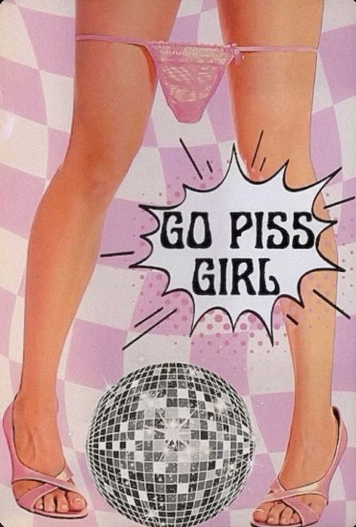 Go Piss Girl Poster, Funny Pink Femi …
